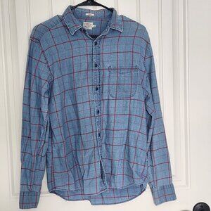 Faherty - Indigo Windowpane Shirt - M